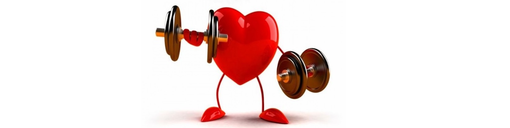 un dibujo de un corazón haciendo pesas